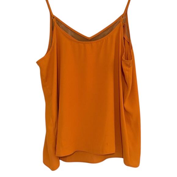 Nine west large deep orange / gold tank top work career office casual layer - Picture 7 of 7